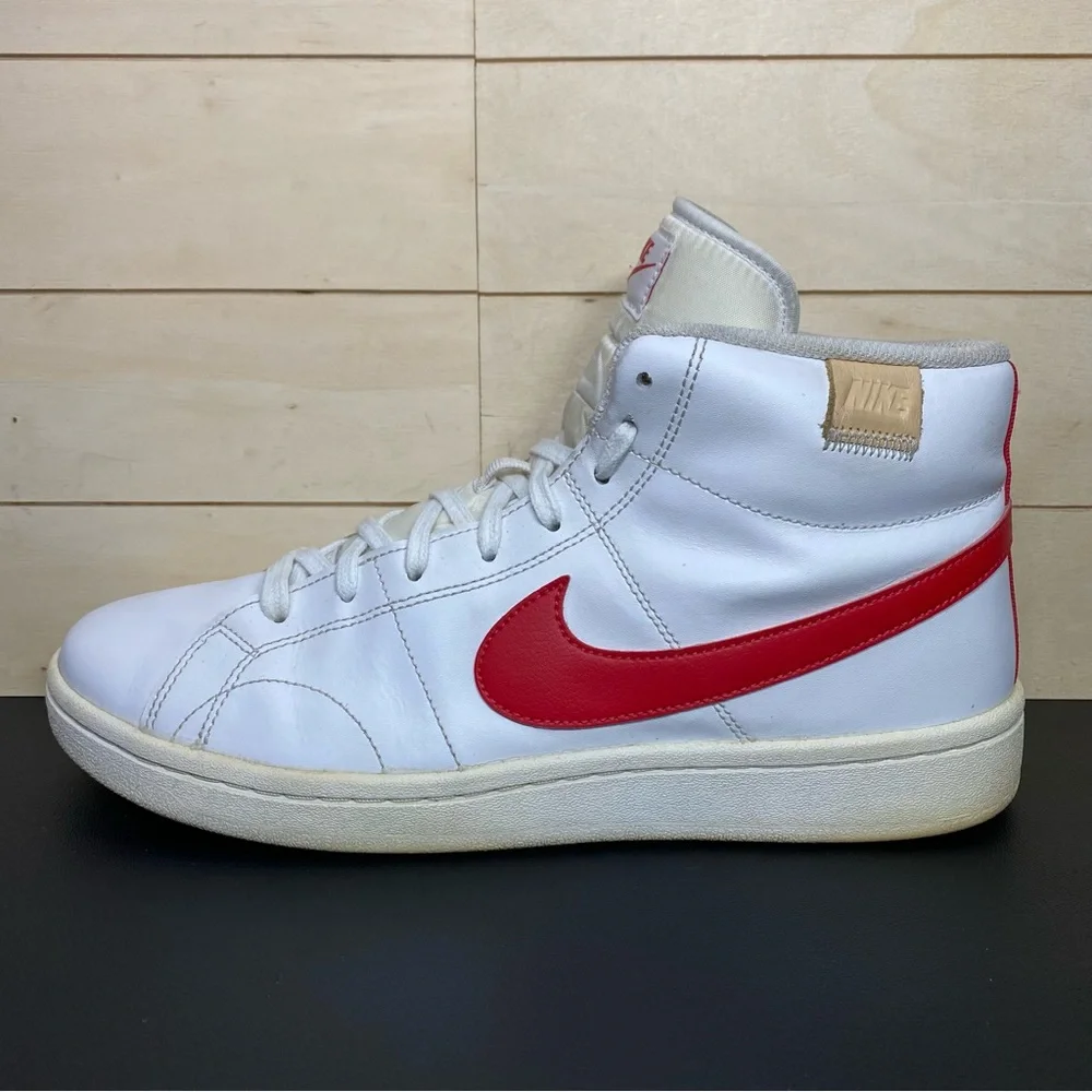 Nike Court Royale 2 Mid White Red Men's Size 9.5 Shoes Sneakers CQ9179-101 - Picture 4 of 11